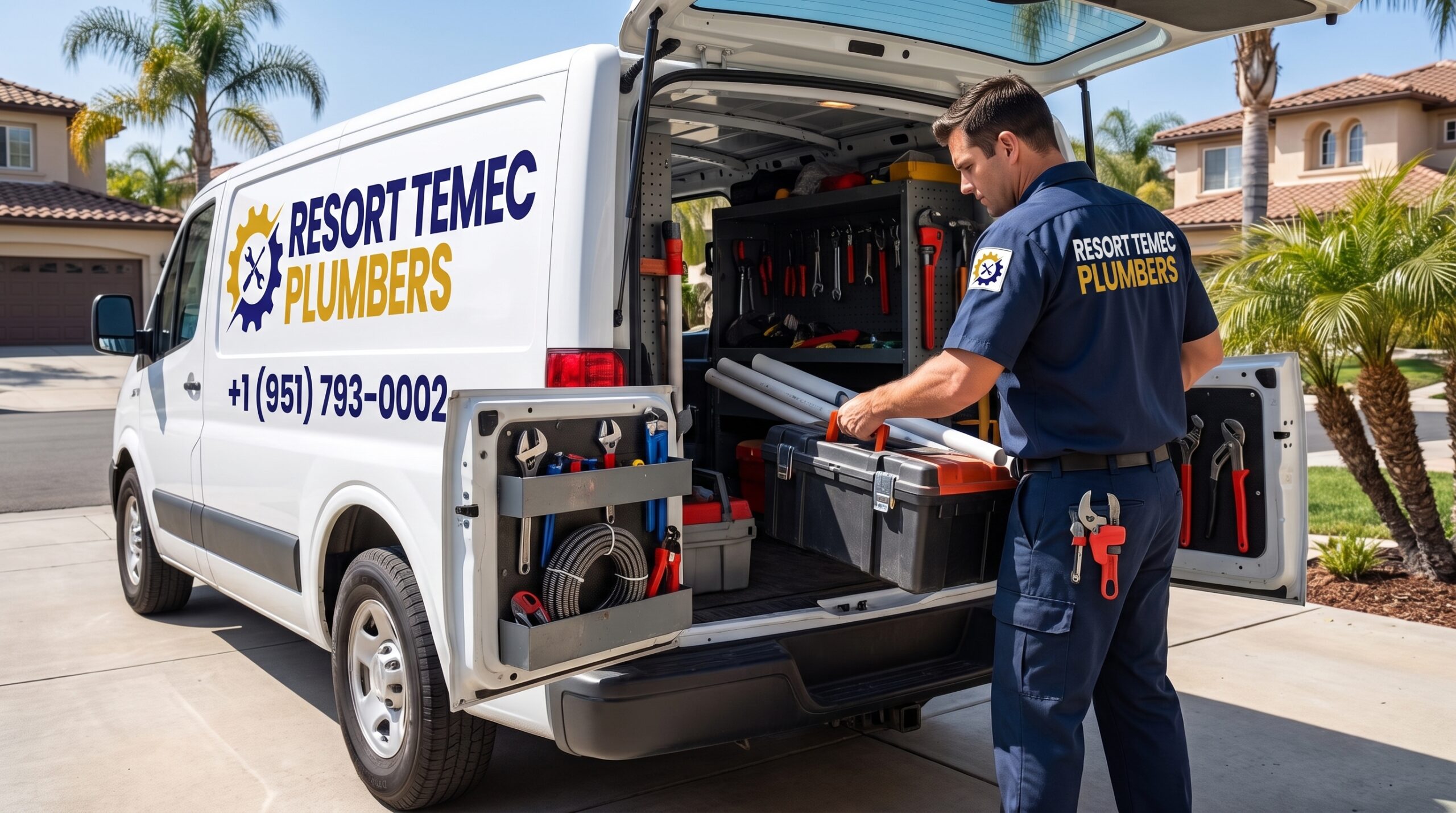 Fully stocked emergency plumbing service van ready for dispatch in Temecula CA
